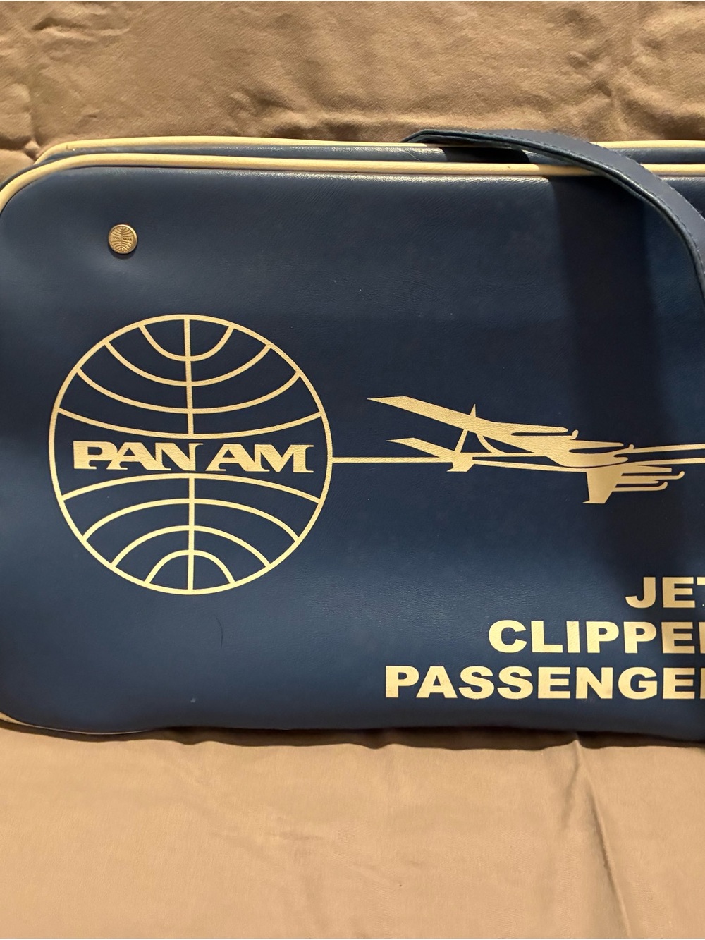 Pan Am Navy and Cream Retro Travel Carry Bag